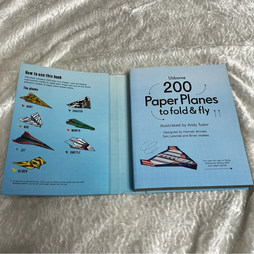 Usborne- Solar System Puzzle,Dinosaur Origami and Paper Plane book. All New!